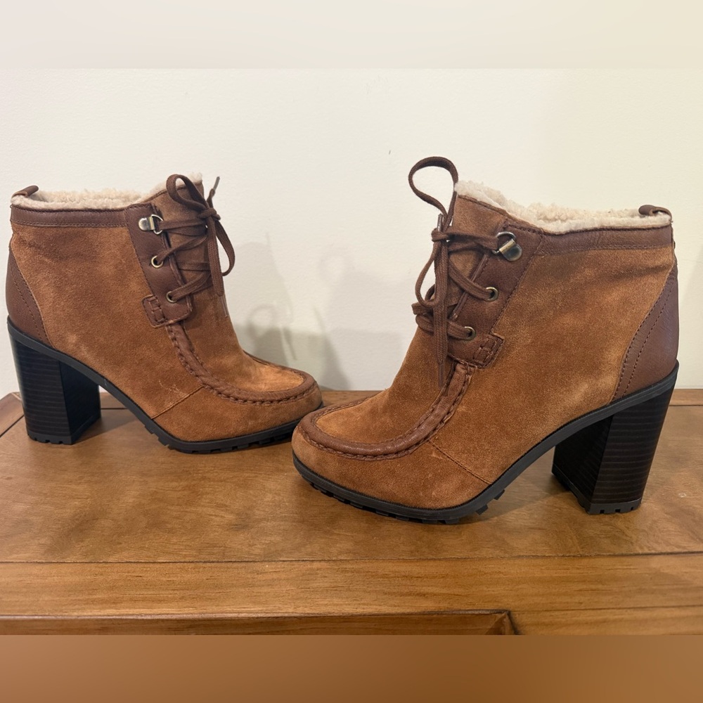 Sam Edelman Tan Suede Heeled Boots